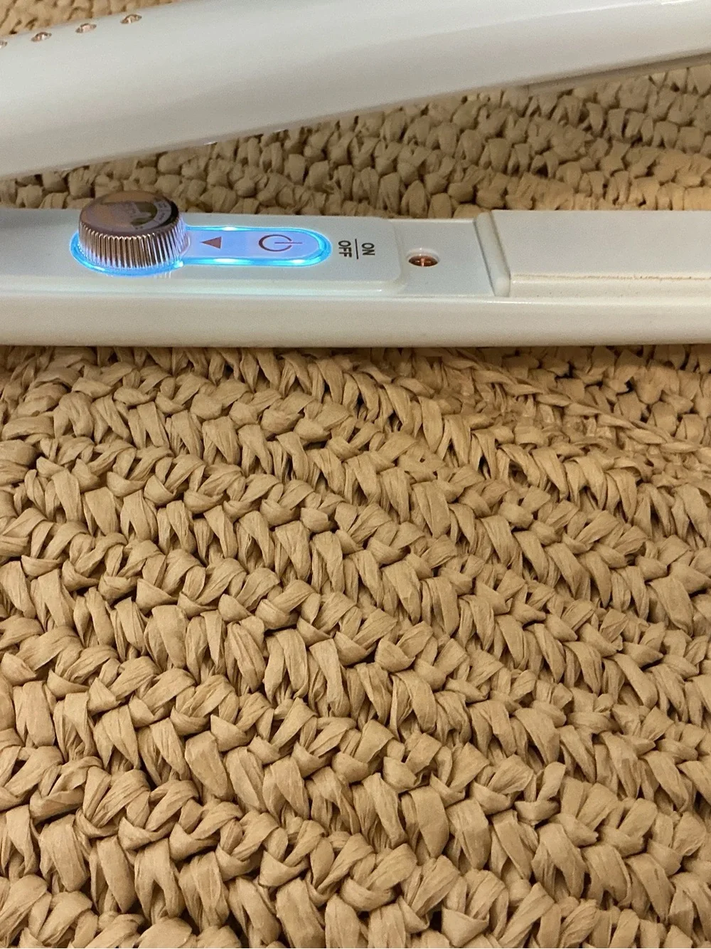 T3 White Ceramic Hair Straightener with LED Indicators